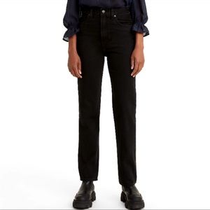 NWT Levi’s premium trainwreck black 70s high slim straight jeans 30x29